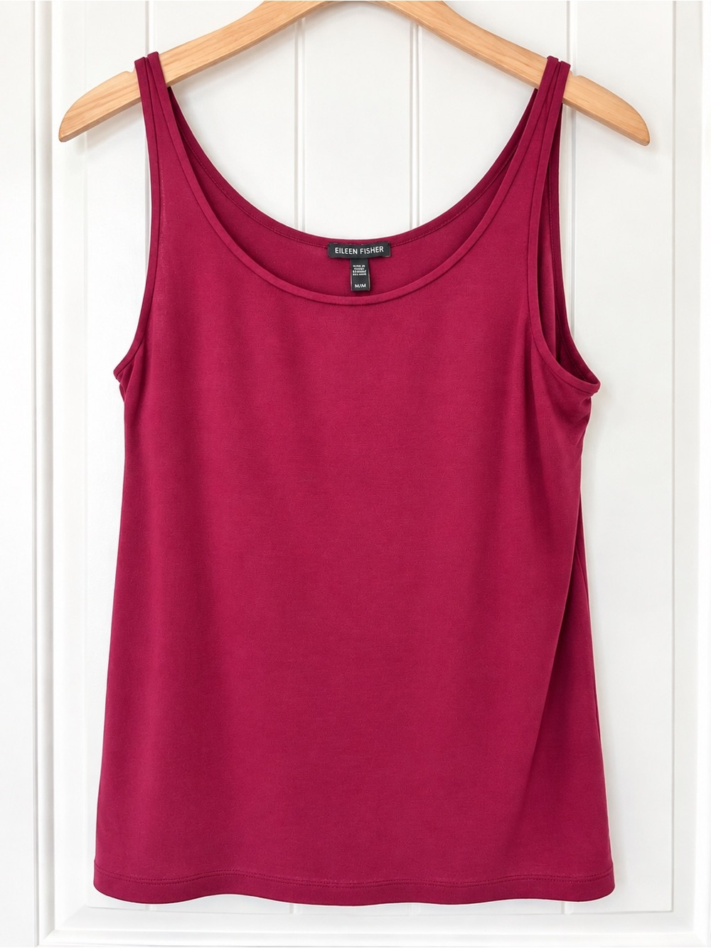 Eileen Fisher Burgundy Scoop Neck Tank Top Size M